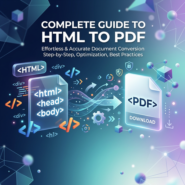 HTML to PDF complete guide cover